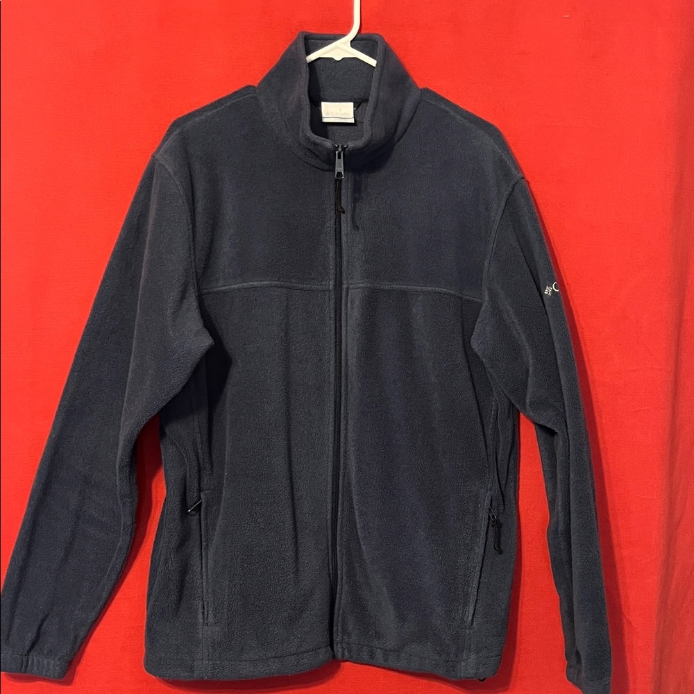 Men’s Columbia Dark Blue Full-Zip Fleece Jacket size large